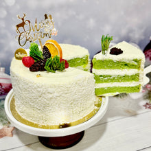 Load image into Gallery viewer, 6" Pandan Coconut Cream Yule Log Cake 班蘭椰子忌廉聖誕蛋糕